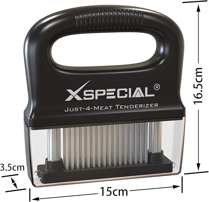 DELUXE MEAT TENDERIZER TOOL 48-BLADE | Turn Tough Cuts into Family Favorites | Professional-Grade Stainless Steel Needle | Unlock Restaurant-Quality Results at Home | No More Mallet or Meat Hammer