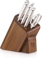Cangshan L1 Series 7-Piece Cleaver Knife Block Set, Forged German Steel, White, 1027129