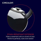 Circulon Enamel on Steel Whistling Teakettle/Teapot With Flip-Up Spout, 2 Quart - Black