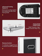 Electric Meat Grinder Heavy Duty - 5 in1 Meat Grinders for Home Use - 3000W Max Powerful - Sausage Stuffer with 3 Stainless Steel Grinding Plates - Size #12 (black)