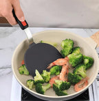 Hotec Silicone Spatula Turner for Nonstick Cookware, Cooking Spatulas 600°F Heat Resistant Large Flexible Rubber Spatula Set of 3, Kitchen Utensils for Flipping Eggs, Burgers, Pancakes, Crepes