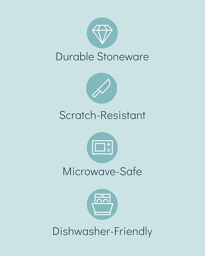 Stoneware Dinnerware Set for 4 People HYGGE 12-Piece - Elegant Scandi Design - Premium Dish Set - Bowl and Plate Set - Tableware for 4 People in a Ribbed Design - Pure Living in Light Brown