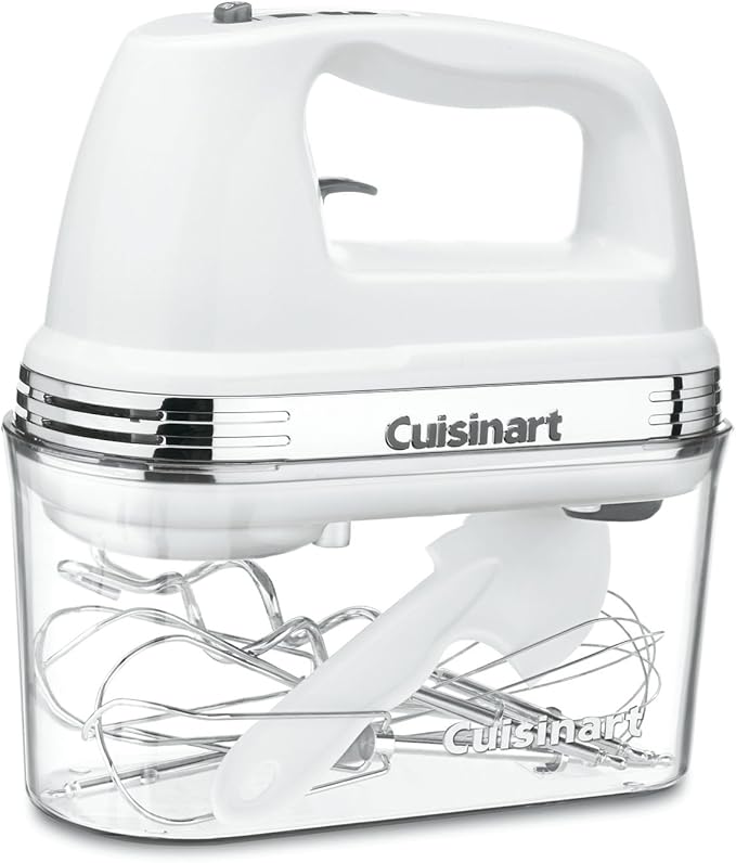 Cuisinart HM-90S Power Advantage Plus 9-Speed Handheld Mixer with Storage Case, White & 2-Slice Toaster Oven, Compact, White, CPT-122