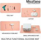 Silicone Dish Drying Mat for Multiple Usage,Easy clean,Eco-friendly,Heat-resistant Silicone Mat for Kitchen Counter or Sink,Refrigerator or Drawer Liner Pink 5XL 36inches x 18inches