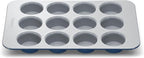 Caraway Non-Stick Ceramic 12-Cup Muffin Pan - Naturally Slick Ceramic Coating - Non-Toxic, PTFE & PFOA Free - Perfect for Cupcakes, Muffins, and More - Navy