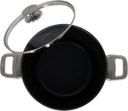 Swiss Diamond Nonstick Hybrid Ceramic and Diamond-Infused Stock Pots With Glass Lid, PFAS- and PFOA-free, Dishwasher & Oven Safe Up To 500 °F (5.5 Quart)