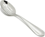 Fortessa Forge 18/10 Stainless Steel Flatware Slotted Spoon, 10-Inch