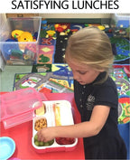 Bento Box with Lunch Bag and Ice Pack Set | Snack Containers Boxes for Kids Girls Adults | 6 Compartments Divided Portion Container Boxes Insulated Bags for School Daycare Lunches, BPA Free, Pink