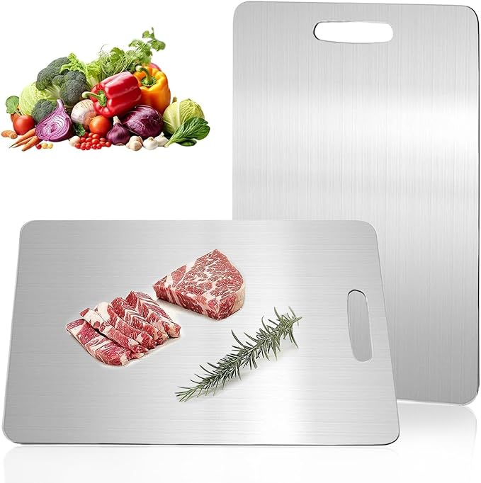 Katuchef Titanium Cutting Board,Katuchef Titanium Cutting Boards for Kitchen,Double-Sided Available Cutting Board for Vegetables and Meat, Easy to Clean and Store(XL)