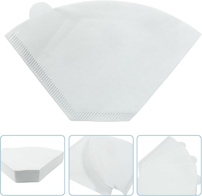 200 Count Cone Coffee Filter, #2 White Natural Cone Coffee Filter Paper fit for Drip Coffee Dripper Coffee Maker (1-4 Cup)
