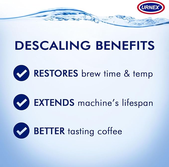 Urnex Dezcal Coffee and Espresso Machine Descaler Activated Scale Remover - 900g Bottle - Fast Effective Descaling Of Boilers and Heating Elements Faucets Spray Heads Milk Systems