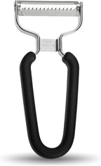 Lurch Germany Julienne Vegetable Y Peeler 5.1 x 2.3 Inches / 13 cm x 6 cm | Stainless Steel Cutter & Slicer for Carrot, Potato & Apple | Veggie Zoodles Maker | Non-slip Comfortable Handle - Black