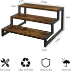 YINMIT Spice Rack Organizer for Countertop, 3 Tier Kitchen Counter Shelf, Wooden Tiered Display Stand Riser Shelf