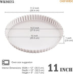 CHEFMADE 11-Inch Round Tart Pan with Removable Loose Bottom, Non-Stick Carbon Steel Quiche Pan for Oven Baking (Champagne Gold)