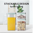 Food Storage Containers with Lids Airtight- 3Pcs BPA-Free Kitchen and Pantry Organization Pop Containers, Leakproof Stackable Kitchen Storage Containers for Cereal, Flour, Sugar (0.5, 1.2, 1.8 QT)
