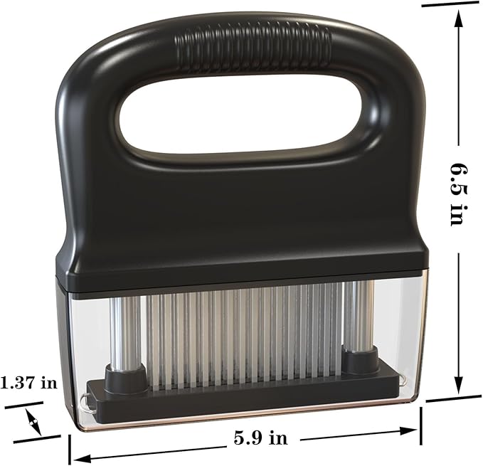 Meat Tenderizer, with 48 Stainless Steel Ultra Sharp Needle Blades, Hand Held Meat Tenderizer Needle, Kitchen Cooking Tool Best Makes Steak & Chicken Tender - No More Hammer, Meat Pounder