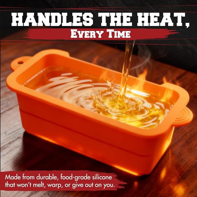 Kitchen perfection 2 Reusable Silicone Grease Cup Liners for Blackstone Griddle Grill - Fits 36 28 22 17 - Drip Catcher Tray Pans - A Must Have Blackstone Accessries for Easy Cleaning