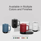 16Oz Temperature Control Smart Mug, Self Heating Coffee Mug LED Display, 180 Min Battery Life - Hot up to 149℉ Fast Wireless Charger Base Improved Design (16oz, Burgundy)