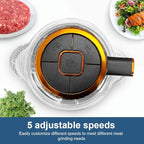 Food Processor, 5-Speed Electric Food Chopper with Vegetable Chopper & Meat Grinder - 2 Bowls (8 Cup Stainless Steel+8 Cup Glass), 300W, 2 Sets of 4 Bi-Level Blades for Vegetable/Fruits/Meat