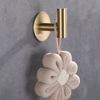 Self Adhesive Hooks 304 Stainless Steel Heavy Duty Hangers Without Nails for Bathrooms Kitchen Livingroom Garage Hotel Towel Hook-2 Pack (Gold)