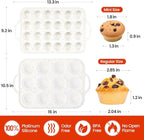 Silicone Muffin Pans for Baking, Metal Reinforced Frame Regular 12 Cups & Mini 24 Cups Cupcake Pan Set Nonstick Muffin Pan for Homemade Baking Easy to Handle