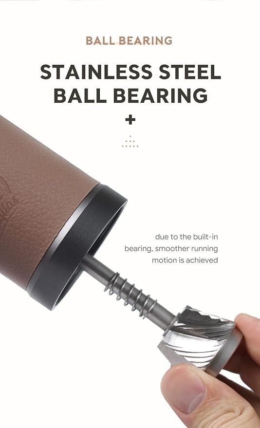 Manual Coffee Grinder Premium Hand Coffee Grinder Capacity 30g with CNC Stainless Steel Conical Burr,Silicone Anti-skid Ring Pour Over Coffee for Manual Burr Coffee Grinder Gift