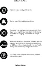 Solino Home Linen Tablecloth 60 x 108 Inch - Classic Hemstitch 100% Pure Linen Lilac Table Cloth for Rectangle Tables - Machine Washable Tablecloth for Summer