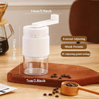 Portable Manual Coffee Grinder with 35 Adjustable Settings,Hand Coffee Bean Mill with 30g Capacity & Crank for Espresso, Pour Over, French Press, Travel (White)