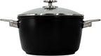 Swiss Diamond Nonstick Hybrid Ceramic and Diamond-Infused Stock Pots With Glass Lid, PFAS- and PFOA-free, Dishwasher & Oven Safe Up To 500 °F (5.5 Quart)