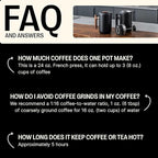 Fellow Clara Insulated Coffee Maker with Enhanced Filtration System - Portable French Press Stainless Steel - 24 oz Carafe - Matte Black