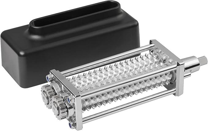 Meat Tenderizer for KitchenAid Stand Mixer-Updated Stainless Steel Gears Meat Tenderizer Attachment for All Models KitchenAid, Sturdy and Last (Black)