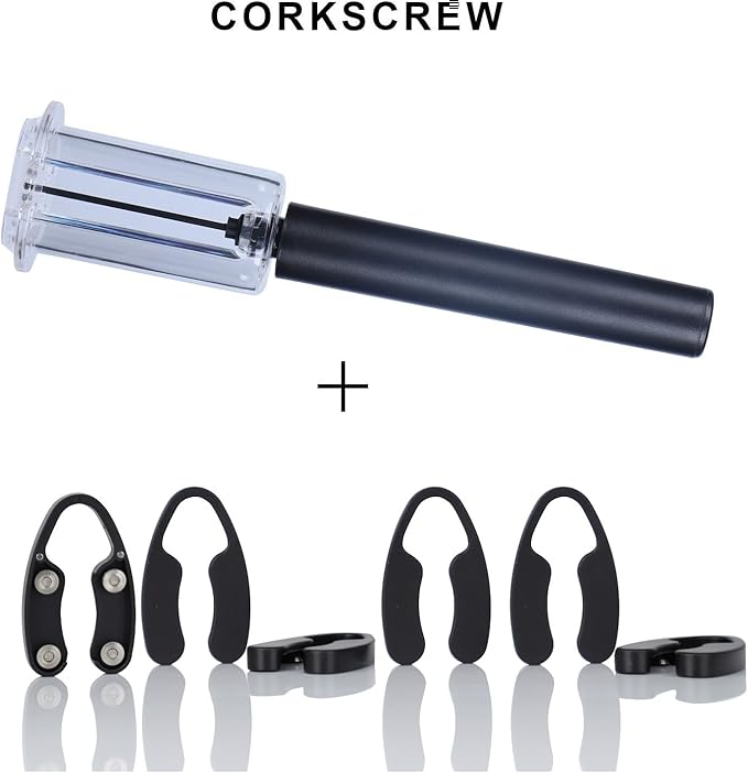 Wine Air Pressure Pump Bottle Opener Set,Simple Wine Pump Cork Remover Corkscrew,Efficient Corkscrew Bottle Opener,Easy Screw Out Tool, Perfect Wine Gift For Wine Lovers. (7)