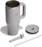 Hydro Flask 24 Oz Travel Tumbler with Handle, Lid and Straw - Insulated Stainless Steel in Tonal Birch