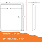 Baking Sheet Pans,2 Pack Nonstick Baking Pans Cookie Sheet Brownie Pan,Bread & Cake Pan, Toaster Oven Tray Bakeware, Small Nonstick Baking Tray, Heavy-Duty Bread Loaf Pan (8.6 X 6.6 X 0.98 Inches)