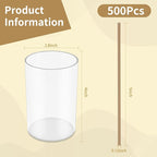 500 Pcs Gold Coffee Stirrers Holder Set Metallic Gold Coffee Stir Sticks Acrylic Stir Stick Holder Cocktail Straws Bar Straws Drink Stirrers for Coffee Bar Decor Juice Party Halloween Supplies