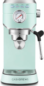 CASABREWS CM5418 Espresso Machine 20 Bar, Cappuccino Machine with Milk Frother Steam Wand, Stainless Steel Espresso Coffee Machine, Gift for Grandma or Wife, Gift for Girlfriend, Pastel Green