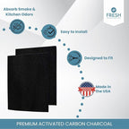2-Pack Activated Carbon Charcoal Microwave Hood Filters - Pre-Cut 10" x 7.21" Microwave Hood Filters - Compatible w/Whirlpool WML55011 & KitchenAid Low‑Profile Models, Made in USA