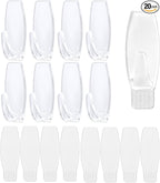 Large Utility Hooks,20-Hooks,24-Strips,Clear Wall Hook with Removable Strips Value Pack，Organize Damage Free,Removes Cleanly,Hanger Hook for Decorations