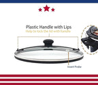 Oval Glass Lid Compatible with Hamilton Beach Slow Cooker (6quart) Model 33969 33866 33861, The Silicon Ring around the lid help to seal the pot, Clips help to lock the lid.