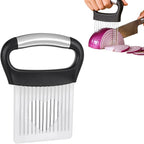 Onion Slicer Holder Large Onion Cutter Vegetable Chopper Kitchen Food Slicer Practical Meat Tenderizer Tool Stainless Steel Tomato Slicers for Slicing Onions Kiwifruit Tomato Avocados Eggs Lemon Meat
