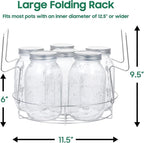 Stainless Steel Canning Pot with Rack and Lid, Large Water Bath Canner, Full Home Canning Supplies Starter Kit (20 Quarts, Green)