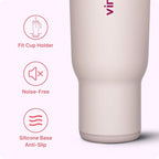 VINUR Insulated Tumbler with Handle-18/8 Stainless Steel Tumbler with Lid and Straw-Reusable Drink Water Cup Travel Mug for Women| Fits Cupholders|30 oz | Pink