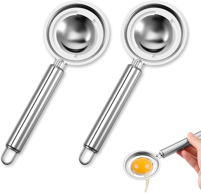 Egg Yolk Separator, Stainless Steel Egg Separator For Raw Eggs, Quick Egg White Separator Tool For Baking Cake, Kitchen Gadget