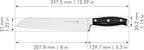 HENCKELS Forged Premio 8-inch Bread Knife, Black/Stainless Steel