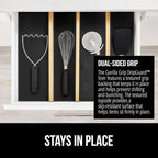 GORILLA GRIP DripGuard Drawer and Shelf Liner for Cabinet, 24x240 Inch, Slip Resistant Non Adhesive Protection for Kitchen, BPA Free Smooth Surface Plastic Liners for Cabinets, Bathroom Drawers, Black