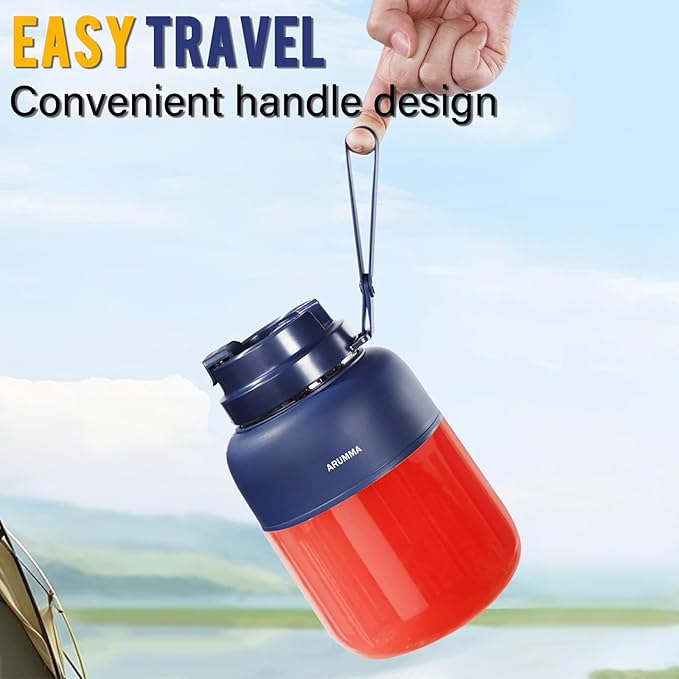 Portable Smoothie Blender for Smoothies & Shakes 43oz 1300ML USB Charging Cordless Powerful Blades Blending Portable Juice Cup Blender for Small Ice Fruit Vegetable Crush Kitchen Gym Outdoor