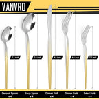 Gradient Gold Silverware Set, 20-Piece Stainless Steel Cutlery Set, Kitchen Flatware,Utensil Set Service for 4, Include Knife/Fork/Spoon, Mirror Polished