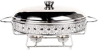 Casserole Dish 11.5" x 8" Glass Baking Dish with Stainless steel Lid and rack, Silver oval 2 Qt Baking Pan For Casserole & Lasagna, Microwave Dishwasher Freezer Oven Safe