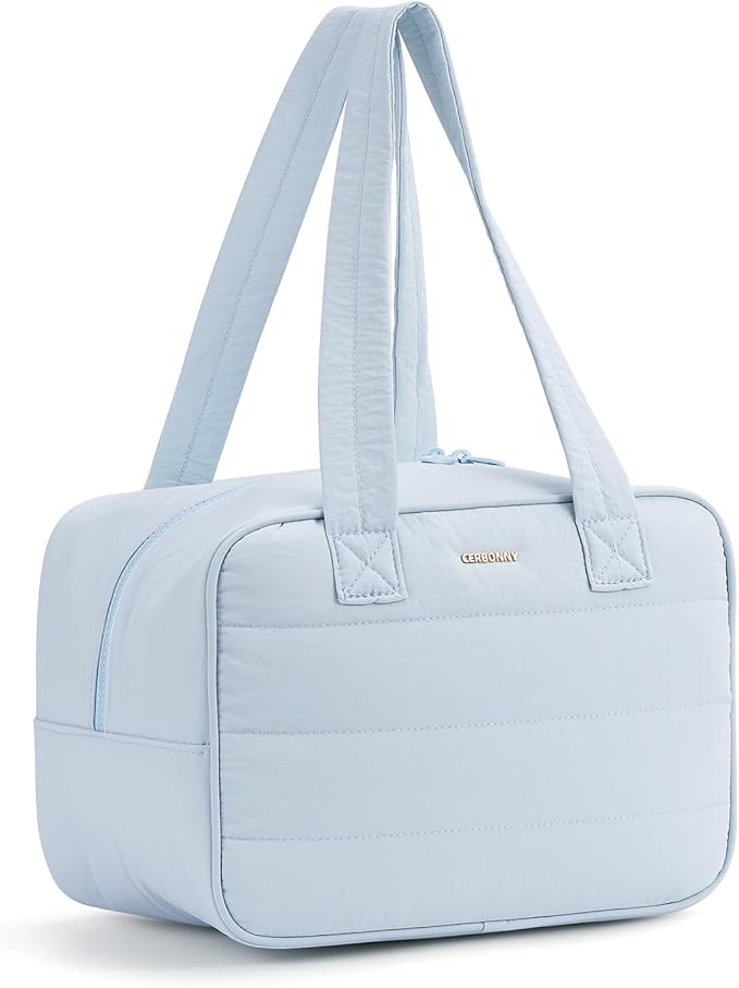Lunch Bag Women，Freezable Lunch bag，Built-in Ice Pack Small Cooler，Cute Lunch Bags for Women ，Waterproof and Durable，Suitable for Work, Picnics, Travel, and Meal Preparation（Light Blue）