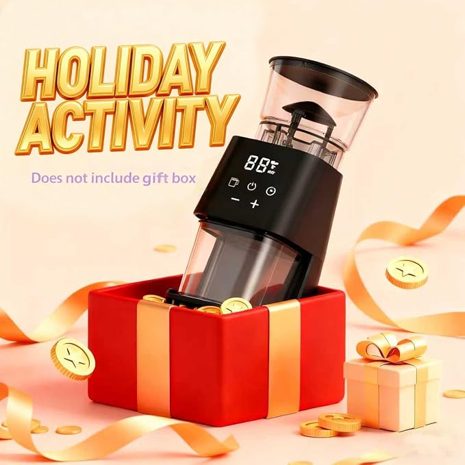 Conical Burr Coffee Grinder with Touch Panel, Adjustable Coffee Bean Grinder with 30 Grinding Settings,2-12 Cups for Espresso,French Press & Drip Coffee